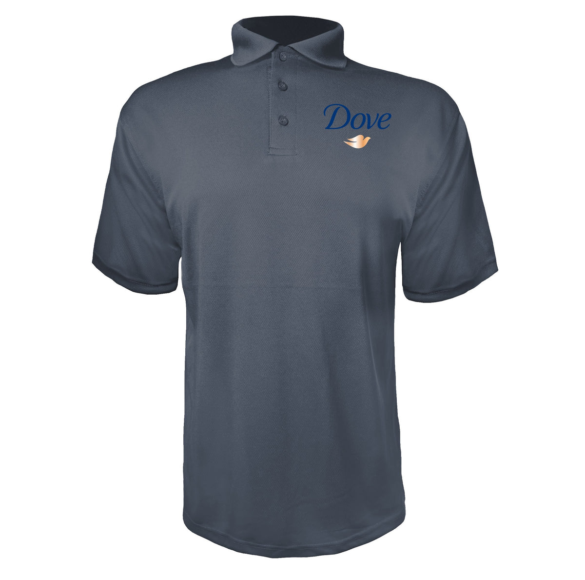 Dove men's polyester polo in Charcoal