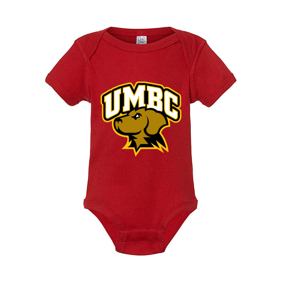 UMBC Retrievers Baby Romper Onesie - Red