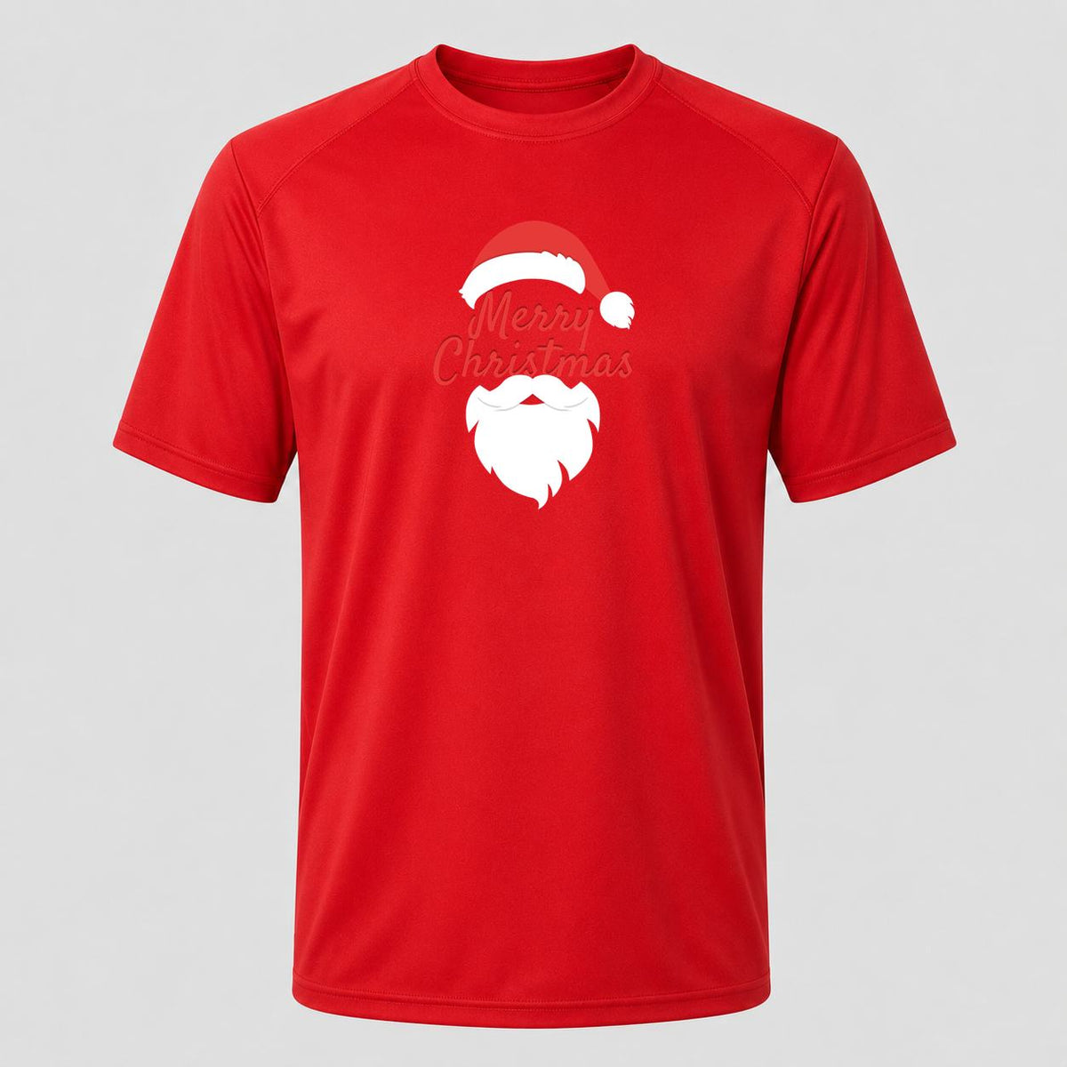 Men's Merry Christmas Santa Claus Performance T-Shirt - Red