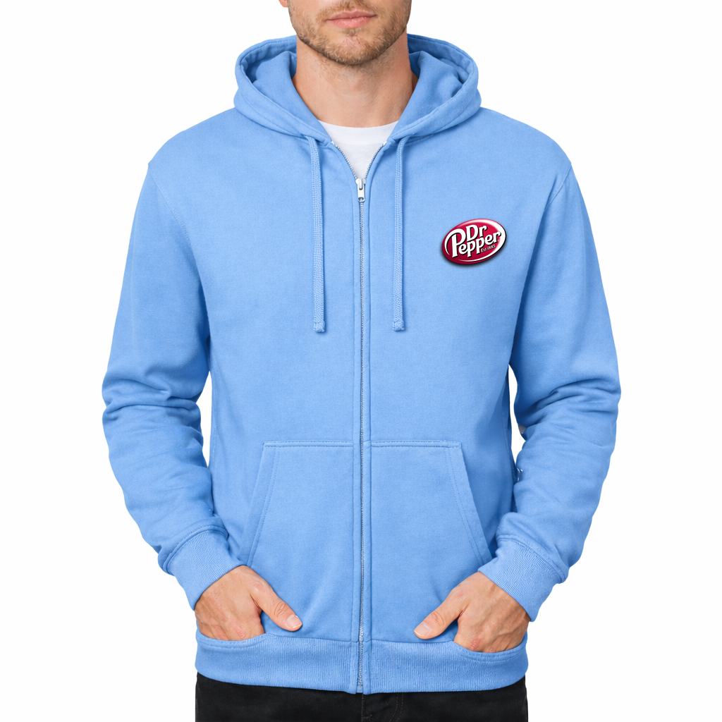 dr pepper Zipper Hoodie - Sky Blue