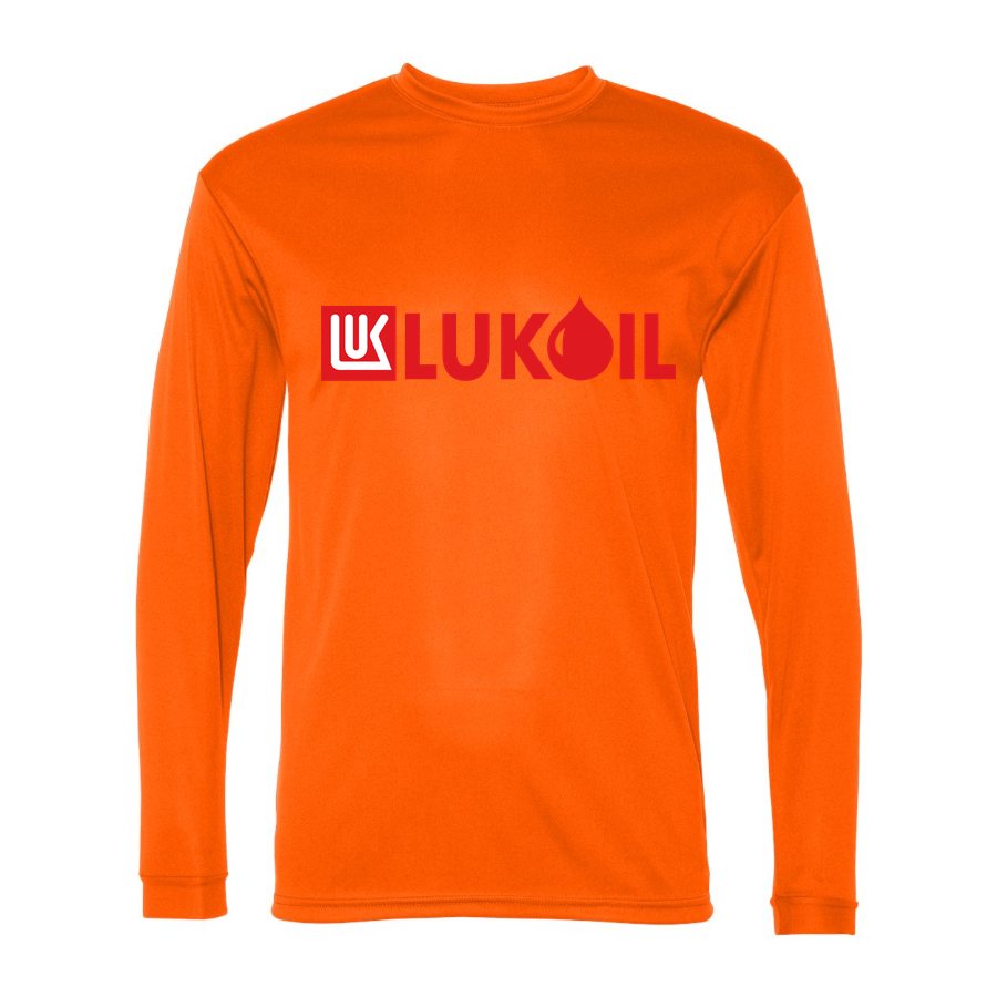 Men's Lukoil Polyester Long Sleeve T-Shirt - Safety Orange