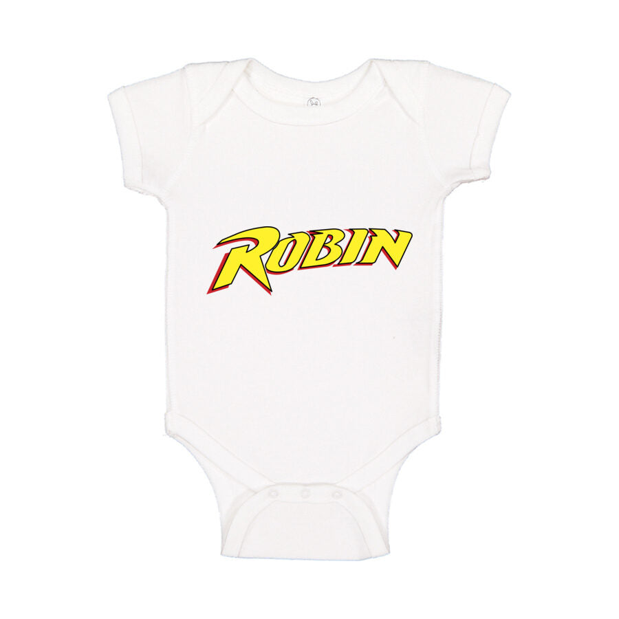 Robin Baby Romper Onesie - White