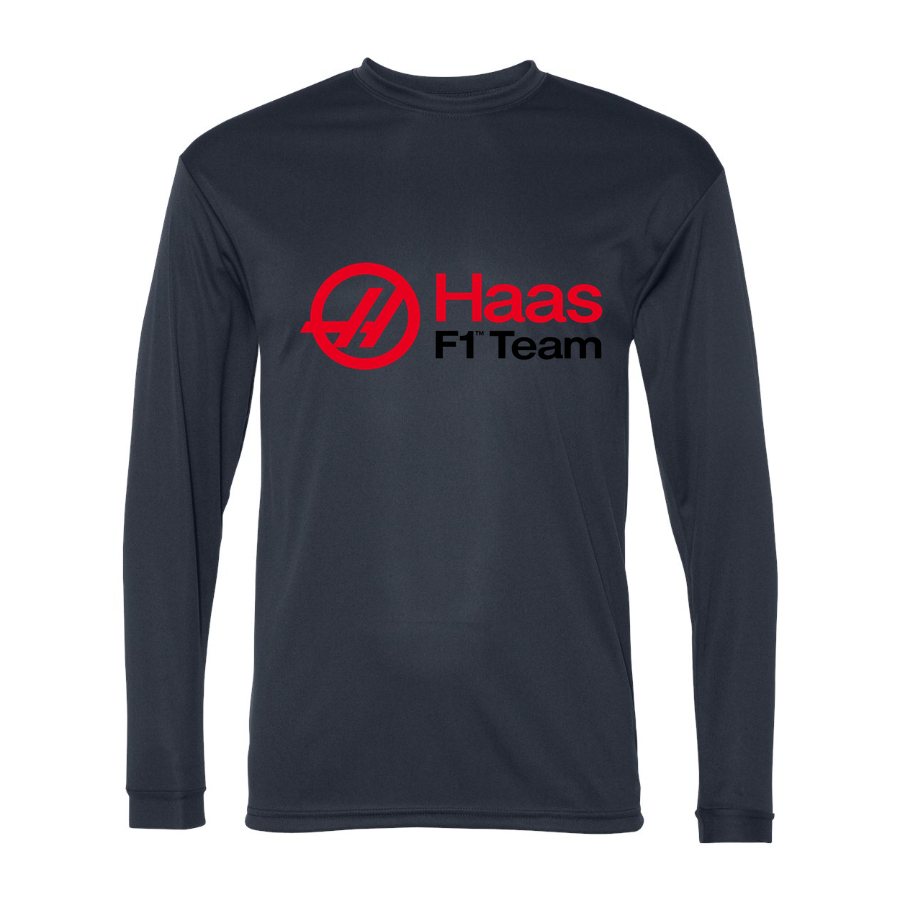 Men's Haas F1 Team Polyester Long Sleeve T-Shirt - Navy