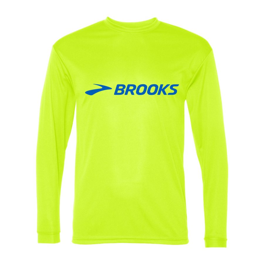 Men's Brooks Polyester Long Sleeve T-Shirt - Safety Yellow