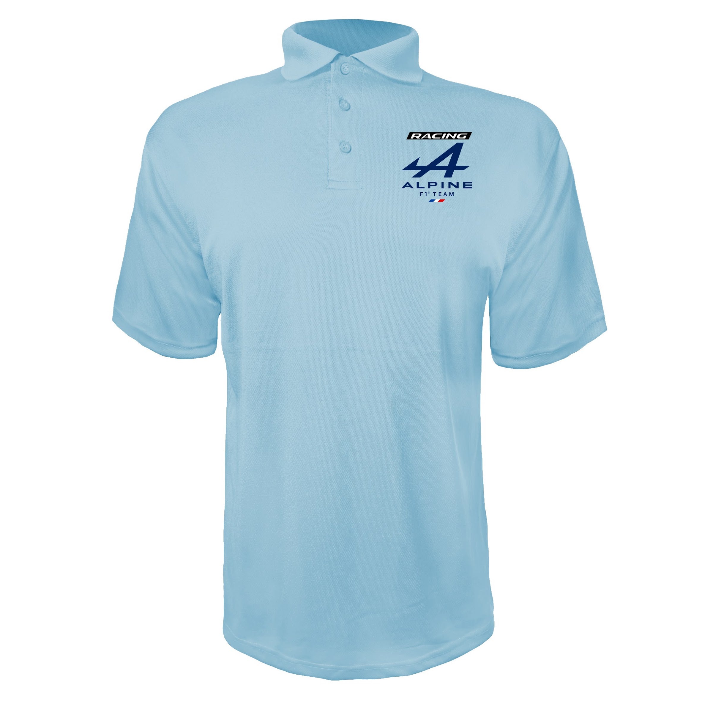 Alpine F1 Team Sky Blue polyester polo