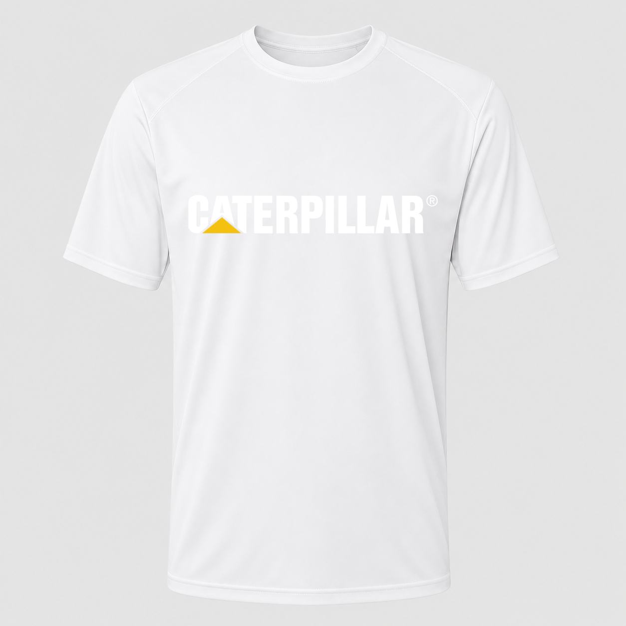 Men's Caterpillar White Performance T-Shirt - White