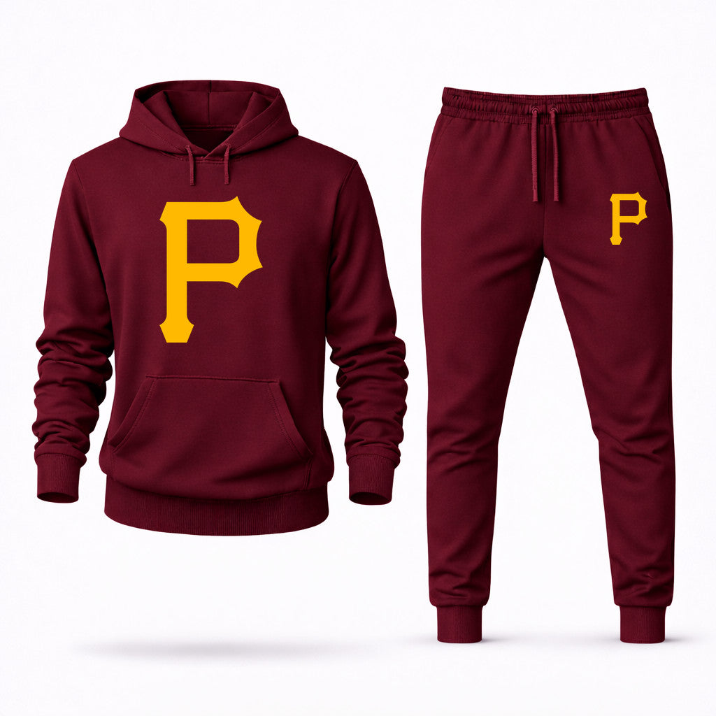 Pittsburgh Pirates Hoodie and Joggers Set - Burgundy