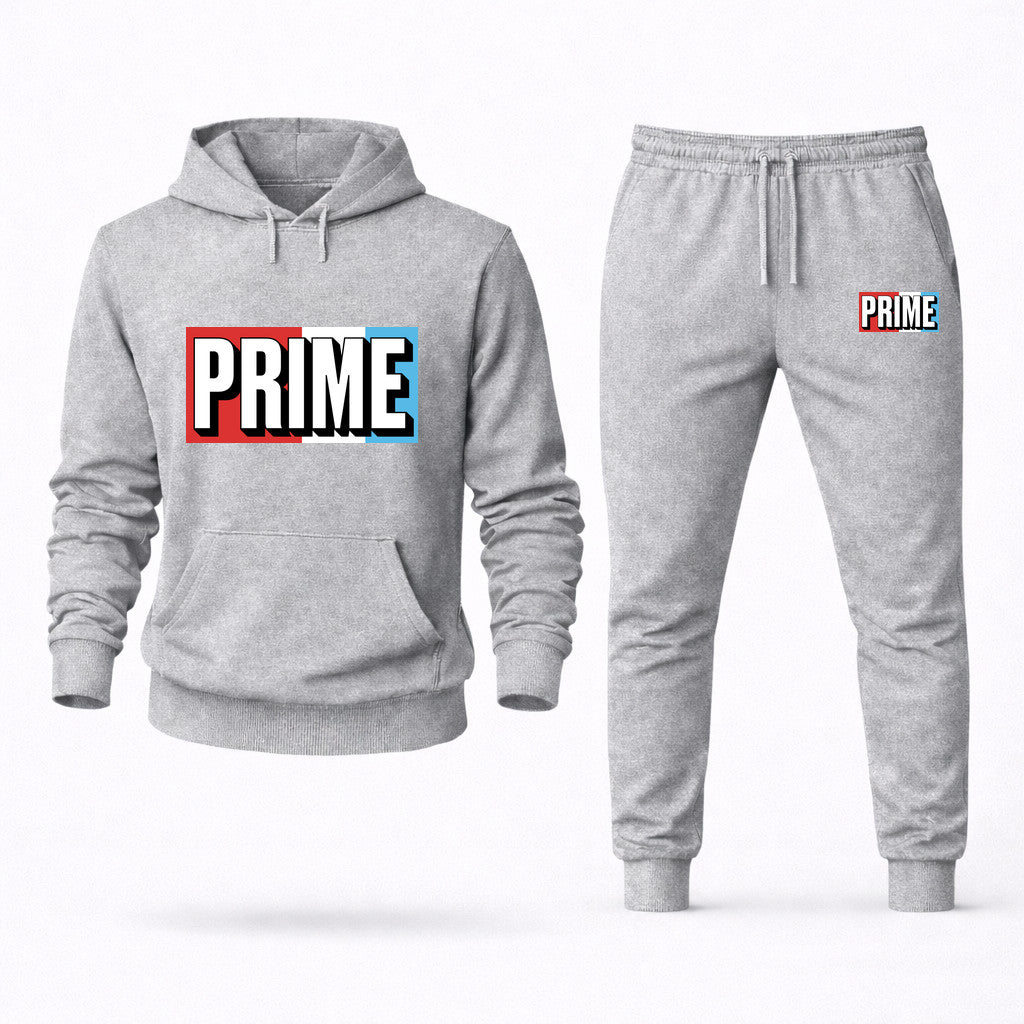 Prime Drink Hoodie and Joggers Set - Grey