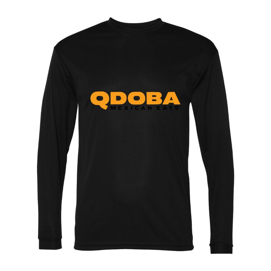 Men's Qdoba Polyester Long Sleeve T-Shirt - Black