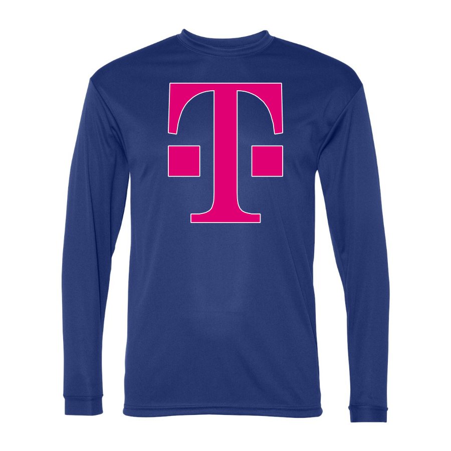 Men's T Mobile Polyester Long Sleeve T-Shirt - Royal Blue