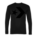 Men's Converse Polyester Long Sleeve T-Shirt - Black