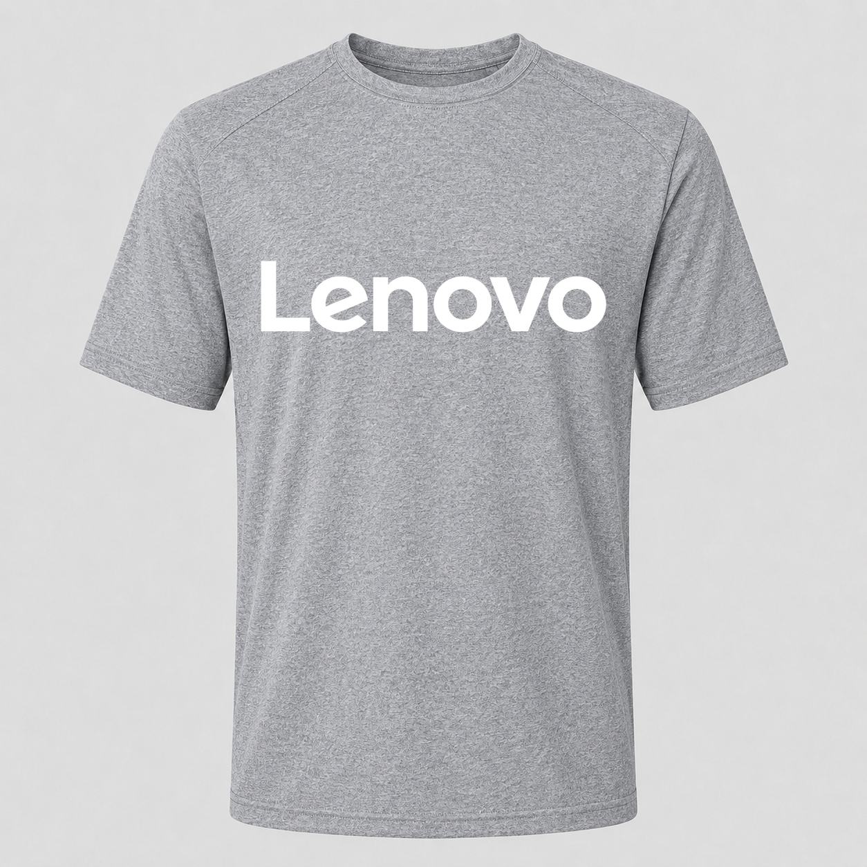Men's Lenovo White Performance T-Shirt - Gray