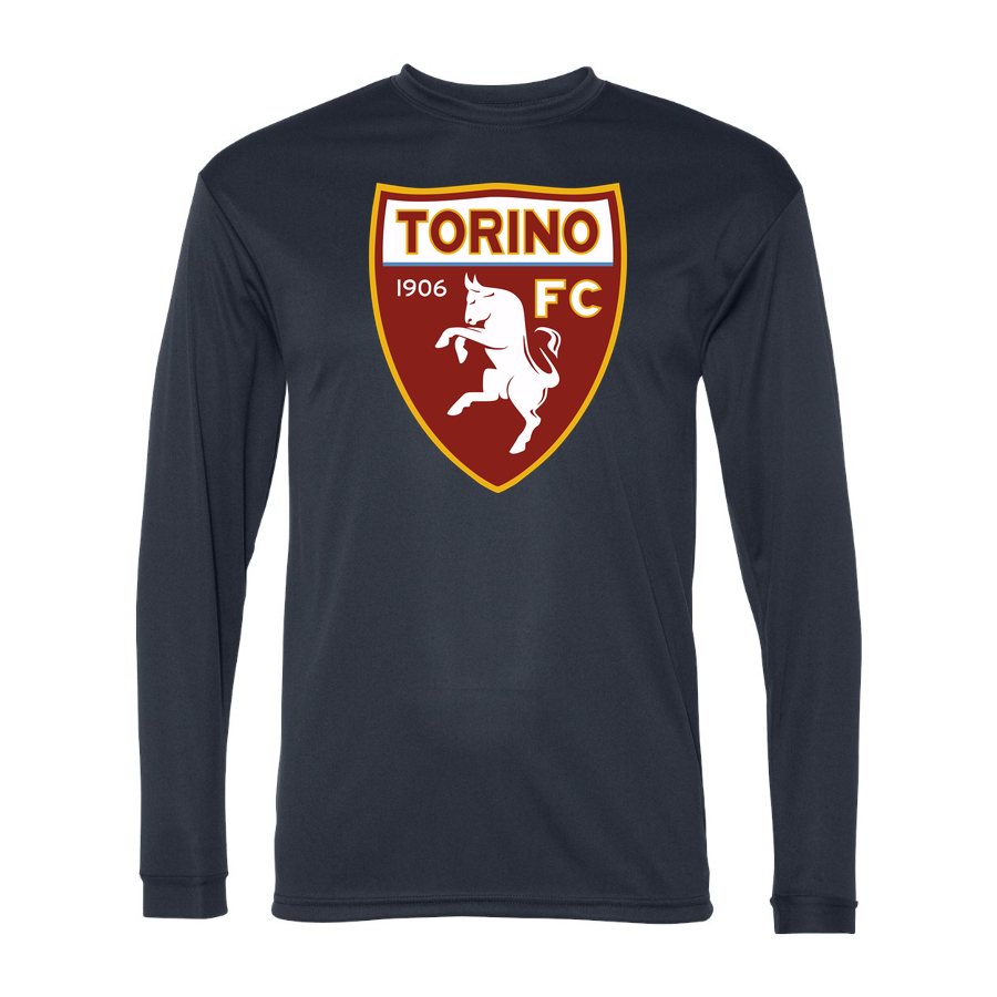 Men's Torino Polyester Long Sleeve T-Shirt - Navy