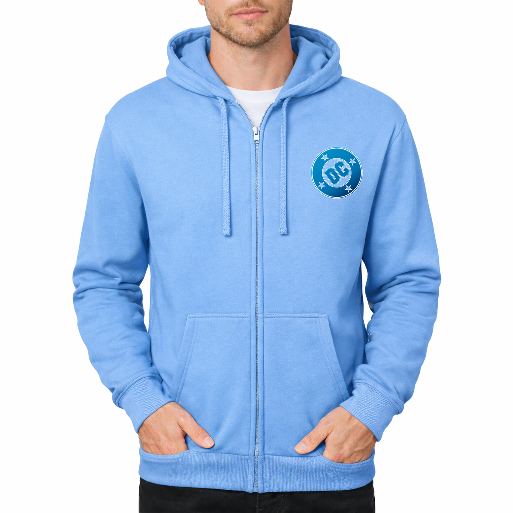DC Comics Zipper Hoodie - Sky Blue
