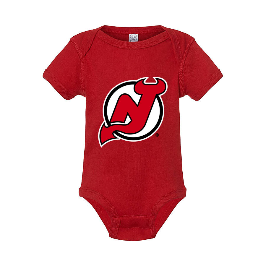 New Jersey Devils Baby Romper Onesie - Red