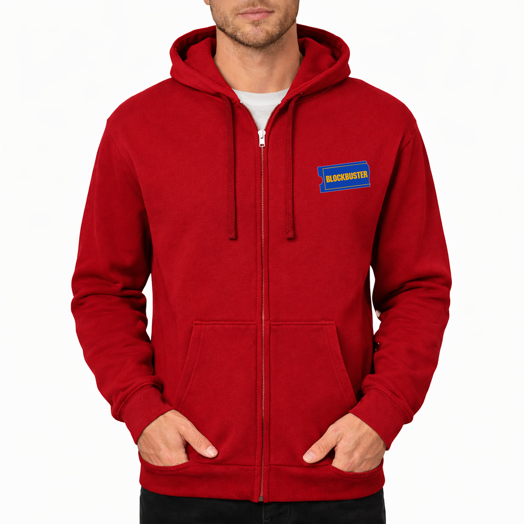 Blockbuster Zipper Hoodie - Red