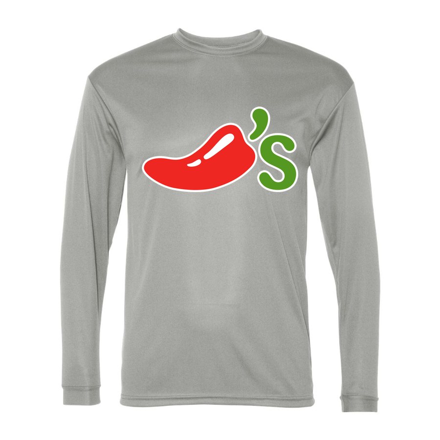 Men's Chilis Polyester Long Sleeve T-Shirt - Silver