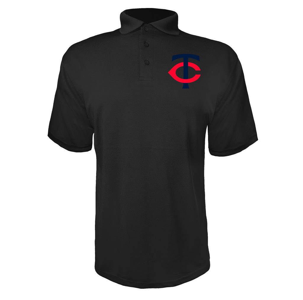 Minnesota Twins Black polyester polo