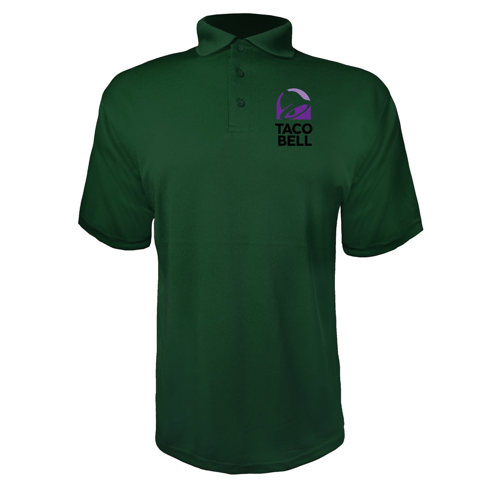 Taco Bell men's polyester polo in Green