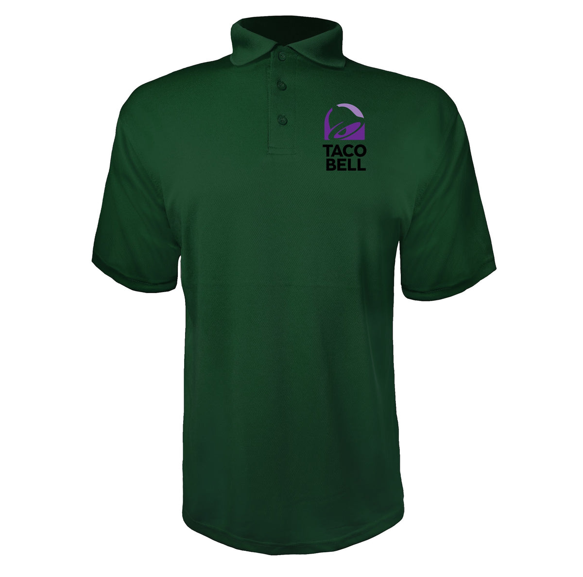 Taco Bell men's polyester polo in Green