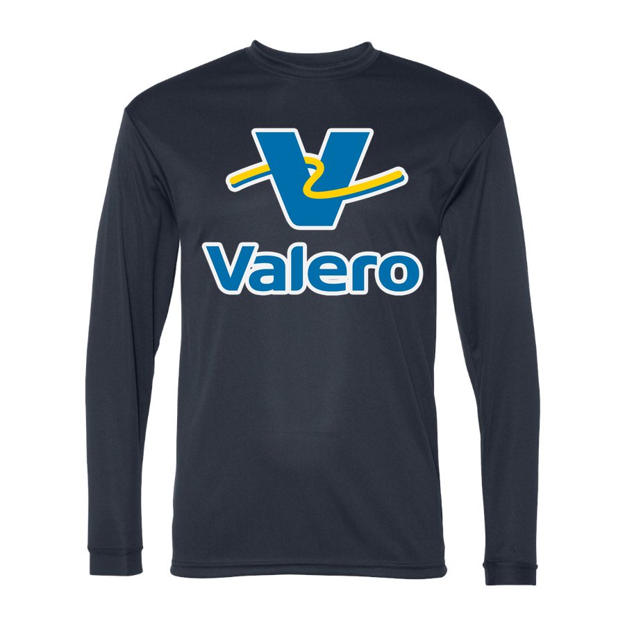Men's Valero Gas Station Polyester Long Sleeve T-Shirt - Navy