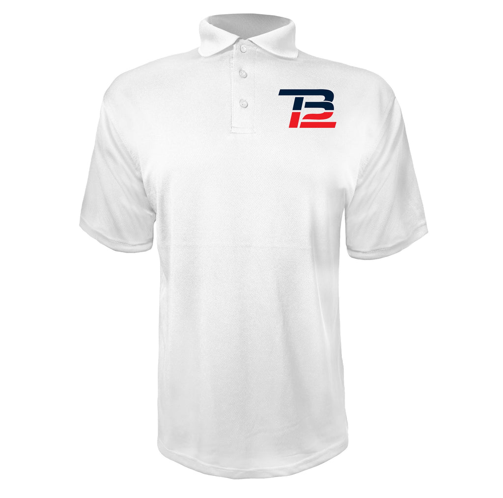 Tom Brady 12 White polyester polo