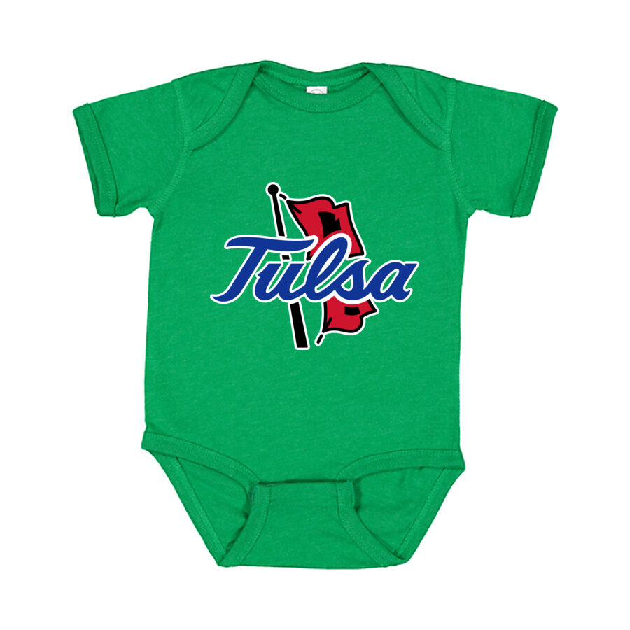 Tulsa Golden Hurricane Baby Romper Onesie - Green