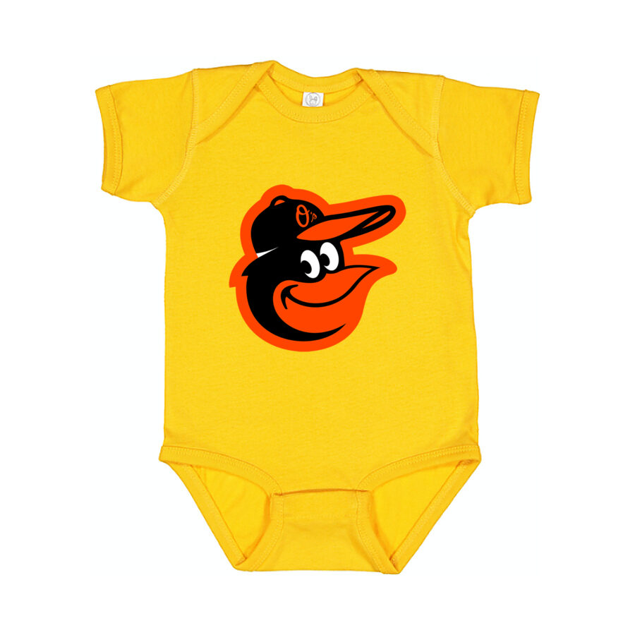 Baltimore Orioles Baby Romper Onesie - Yellow