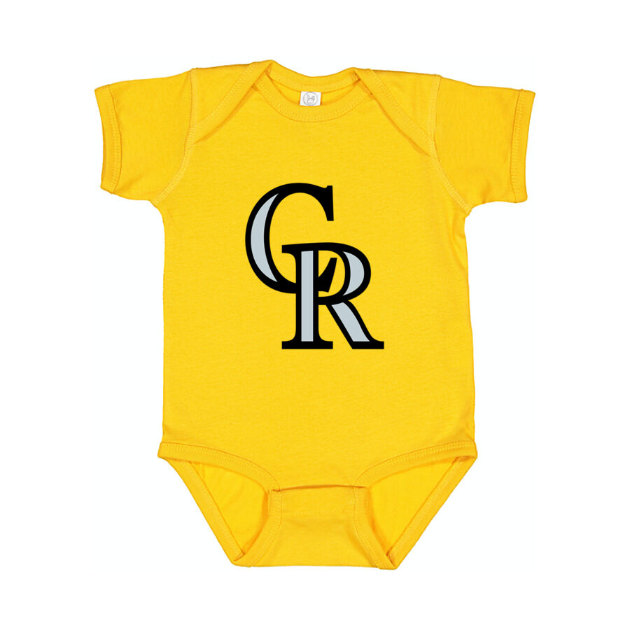 Colorado Rockies Baby Romper Onesie - Yellow