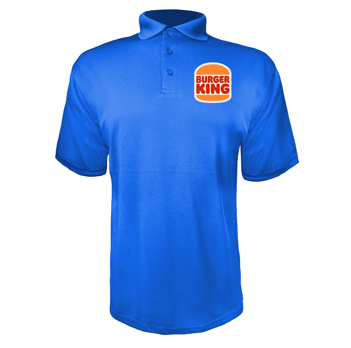 Burger King men's polyester polo in Blue
