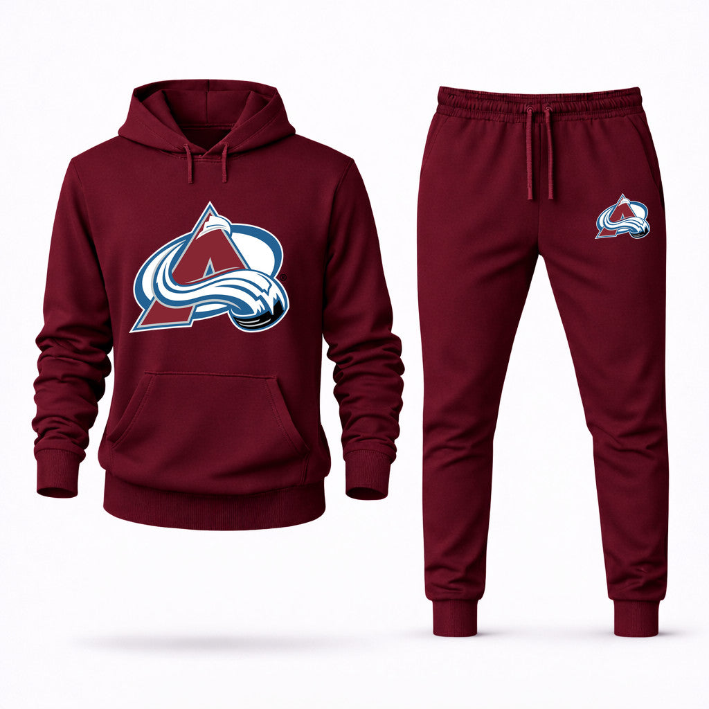 Colorado Avalanche Hoodie and Joggers Set - Burgundy