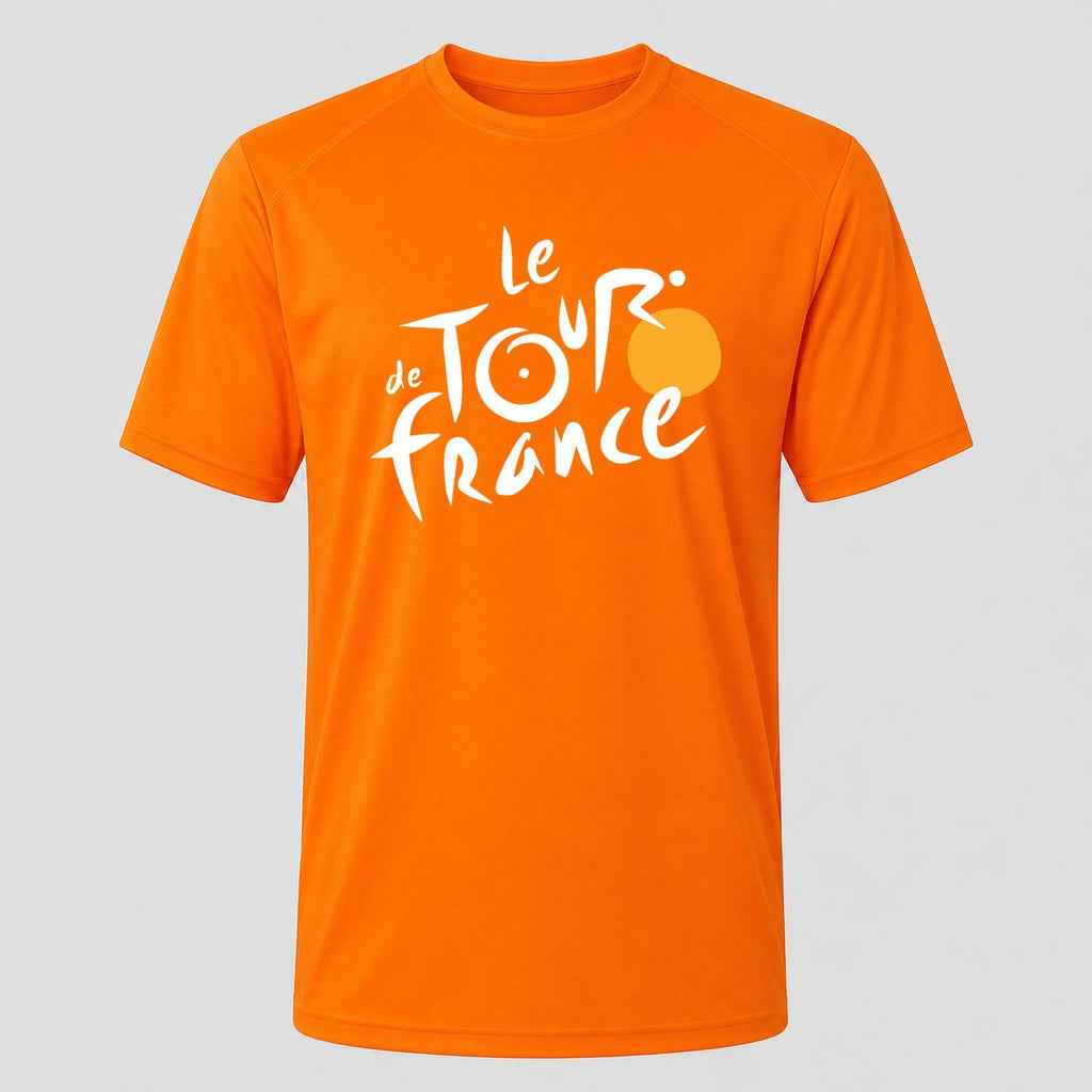 Men's Tour de France White Performance T-Shirt - Orange