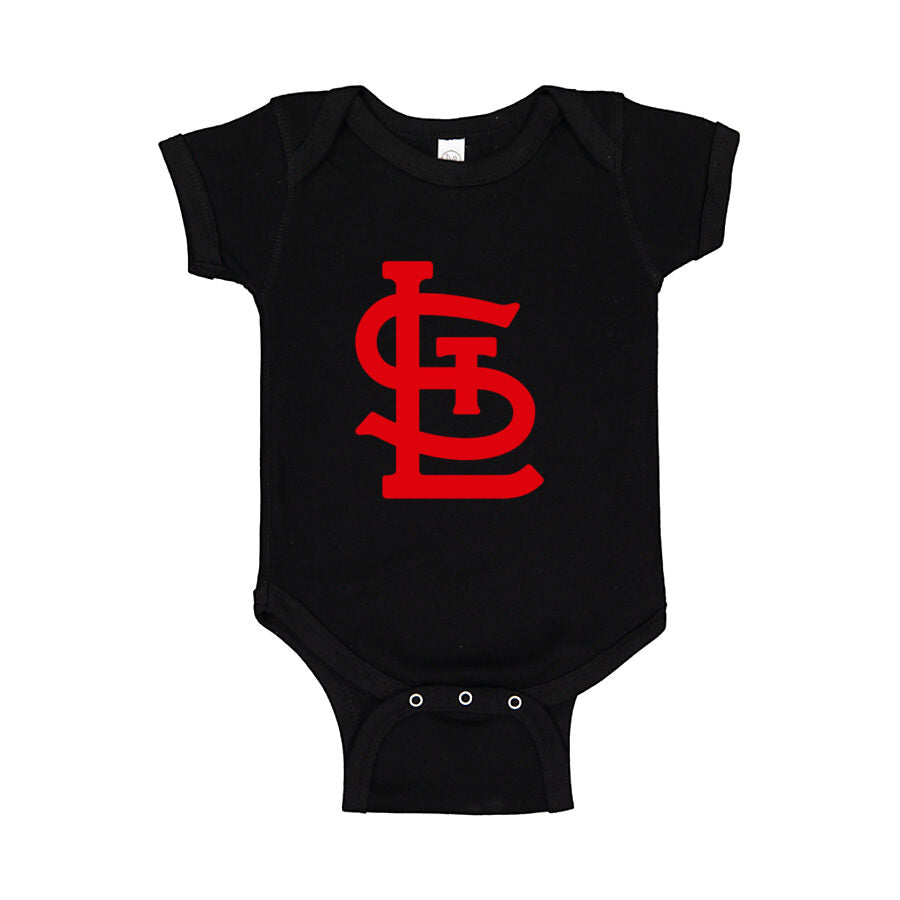 St. Louis Cardinals Baby Romper Onesie - Black