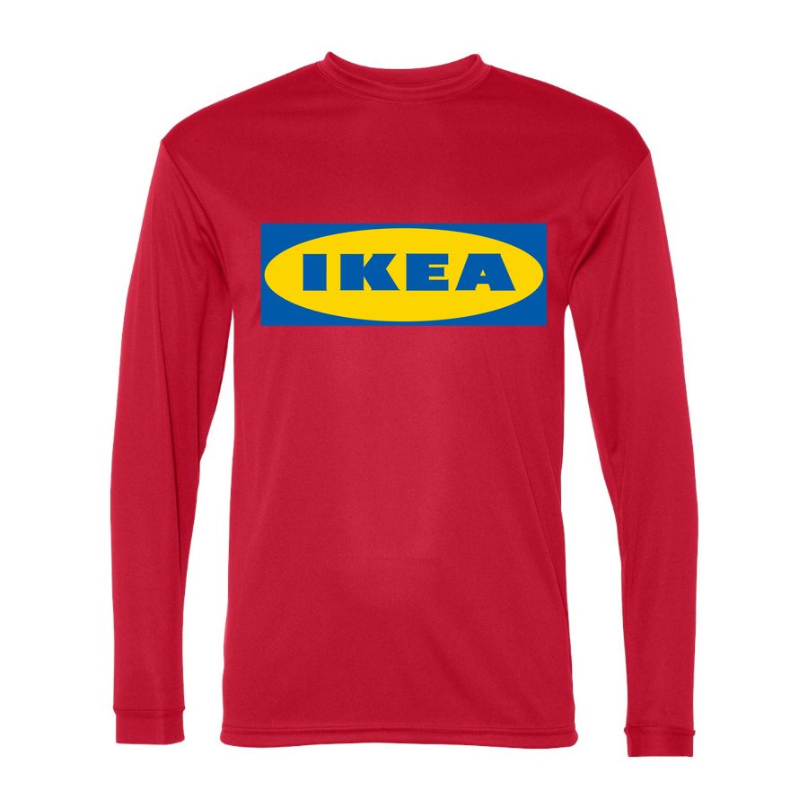 Men's IKEA Polyester Long Sleeve T-Shirt - Red
