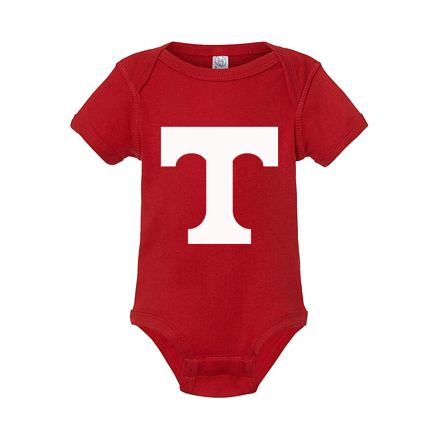 Tennessee Volunteers White Logo Baby Romper Onesie - Red