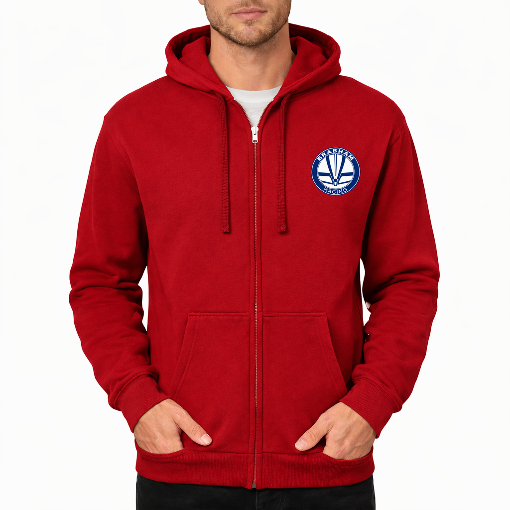 Men's Brabham Racing Zipper Hoodie - Red