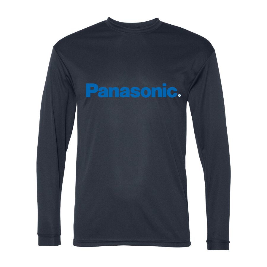 Men's Panasonic Polyester Long Sleeve T-Shirt - Navy