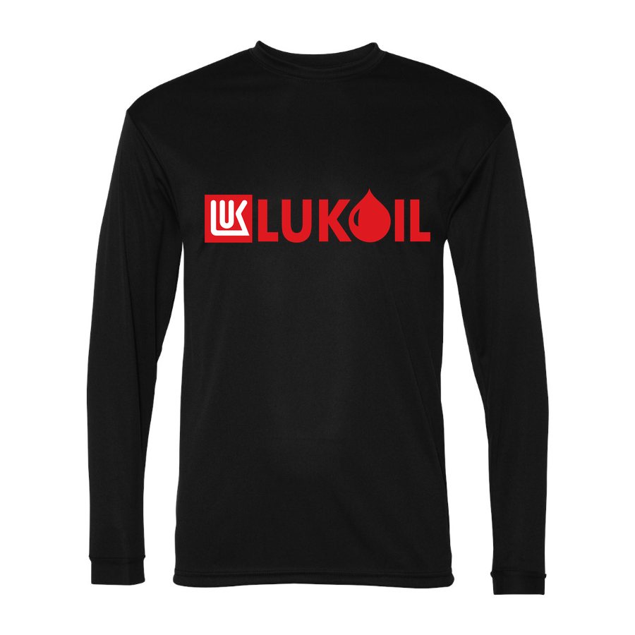 Men's Lukoil Polyester Long Sleeve T-Shirt - Black