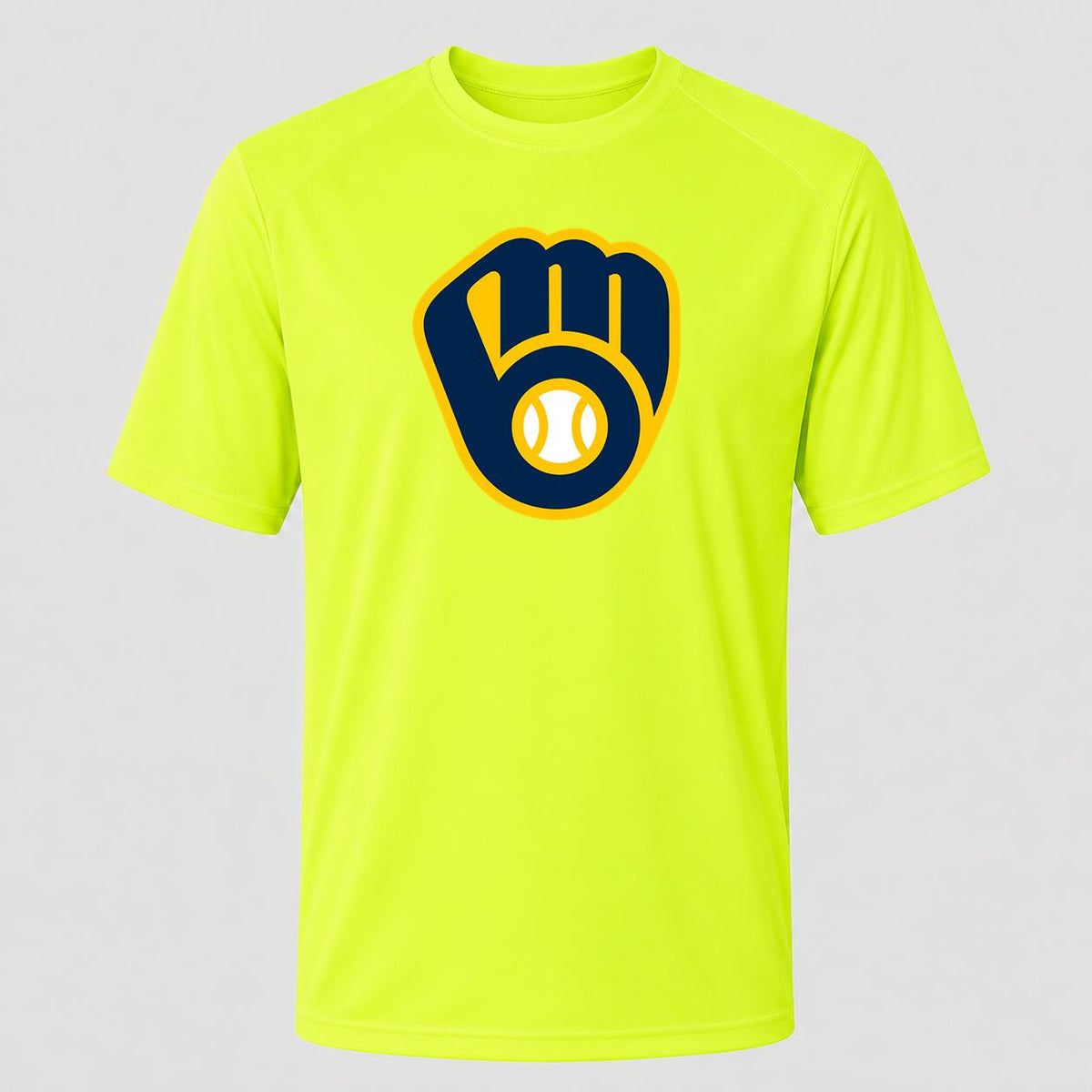 Men's Milwaukee Brewers Performance T-Shirt - Safety Green