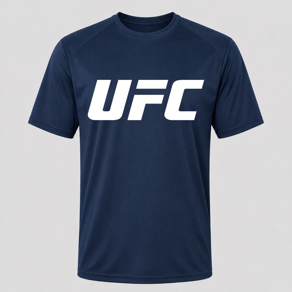 Men's UFC White Performance T-Shirt - Navy