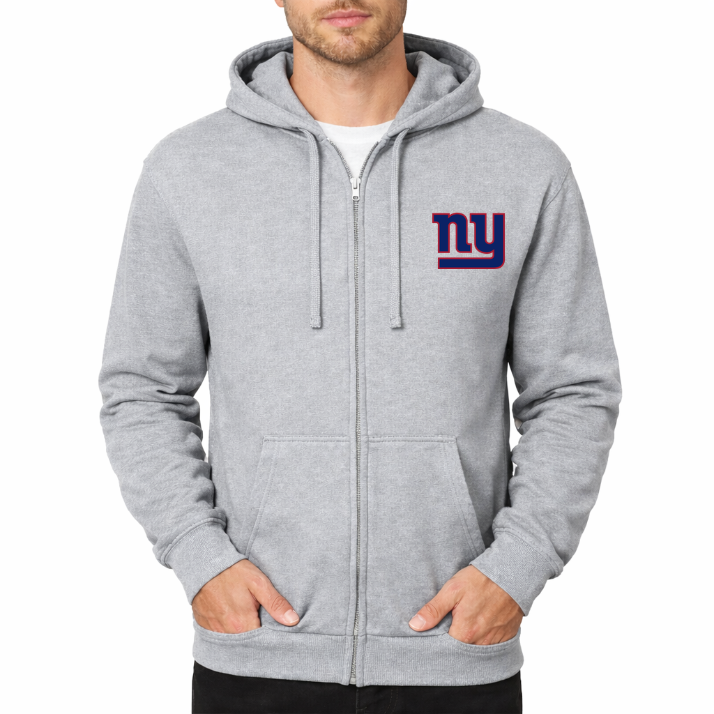 Men's New York Giants Zipper Hoodie - Grey