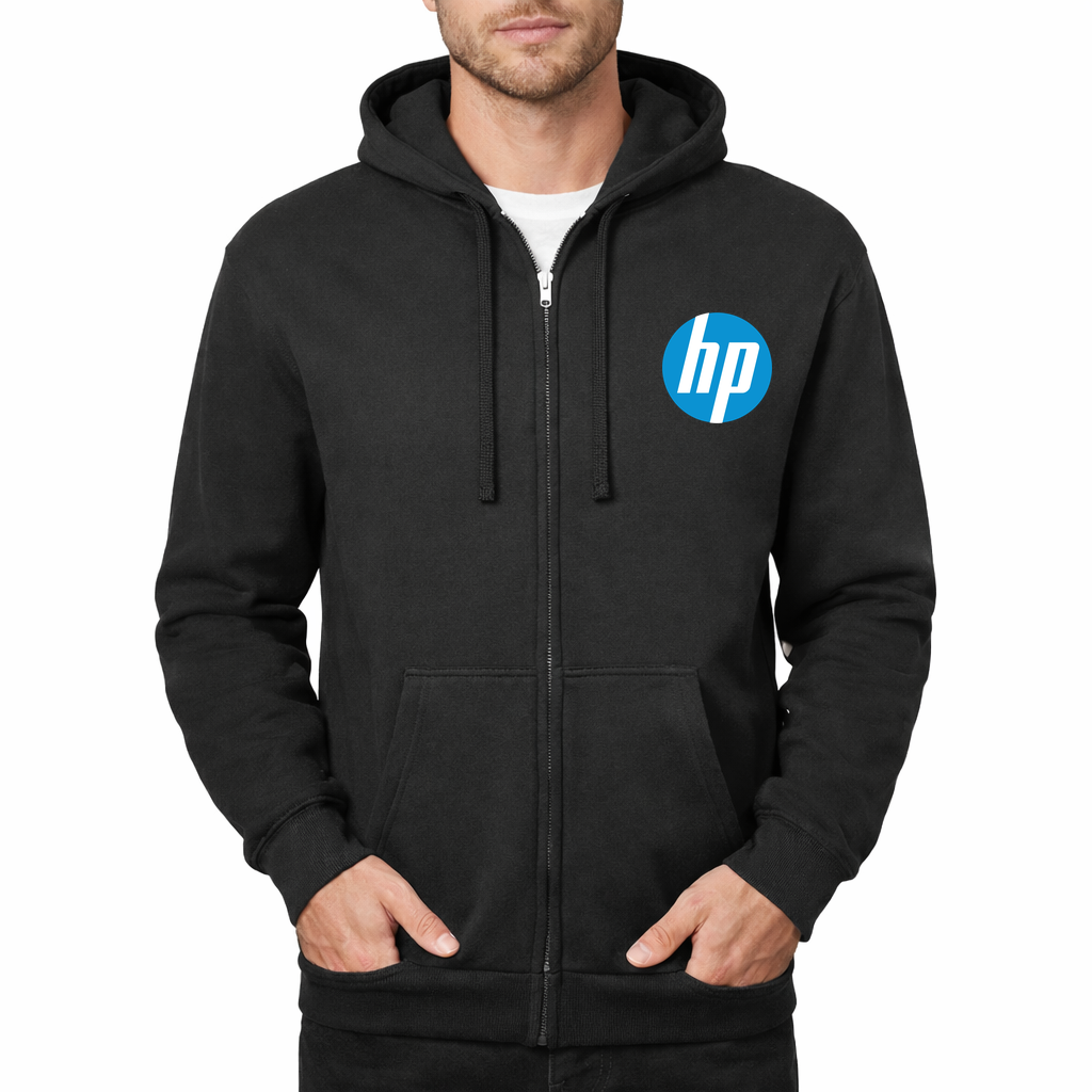hp free Zipper Hoodie - Black