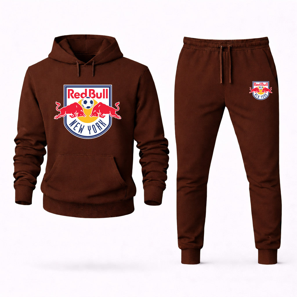 New York Red Bulls Hoodie and Joggers Set - Brown