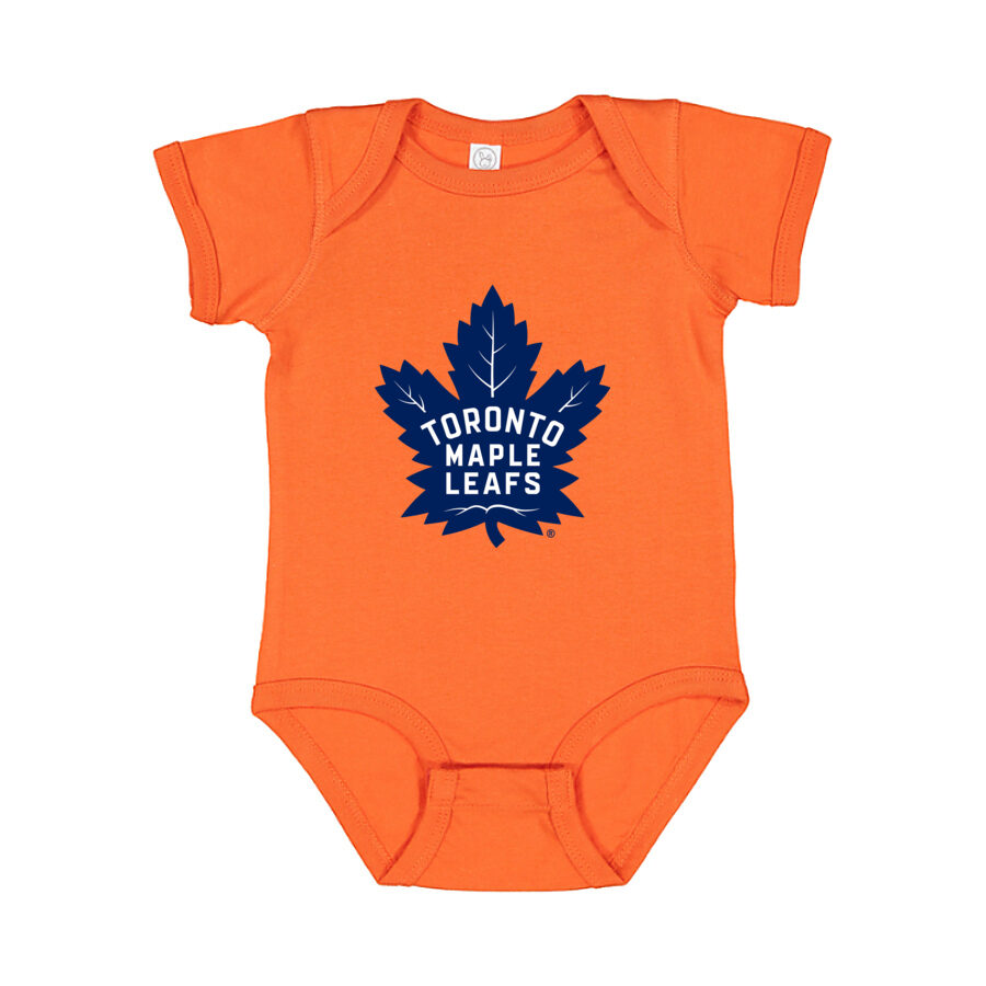 Toronto Maple Leafs Baby Romper Onesie - Orange