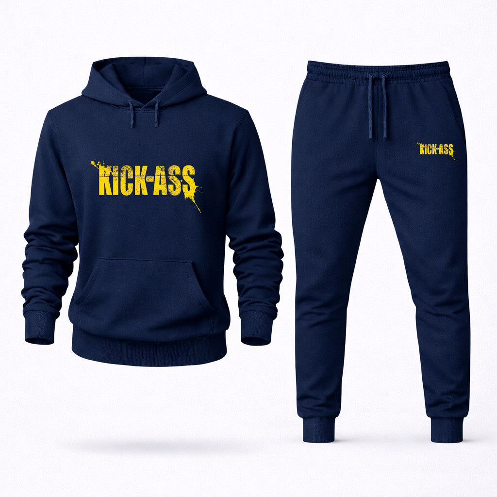 Kick-Ass Hoodie and Joggers Set - Navy