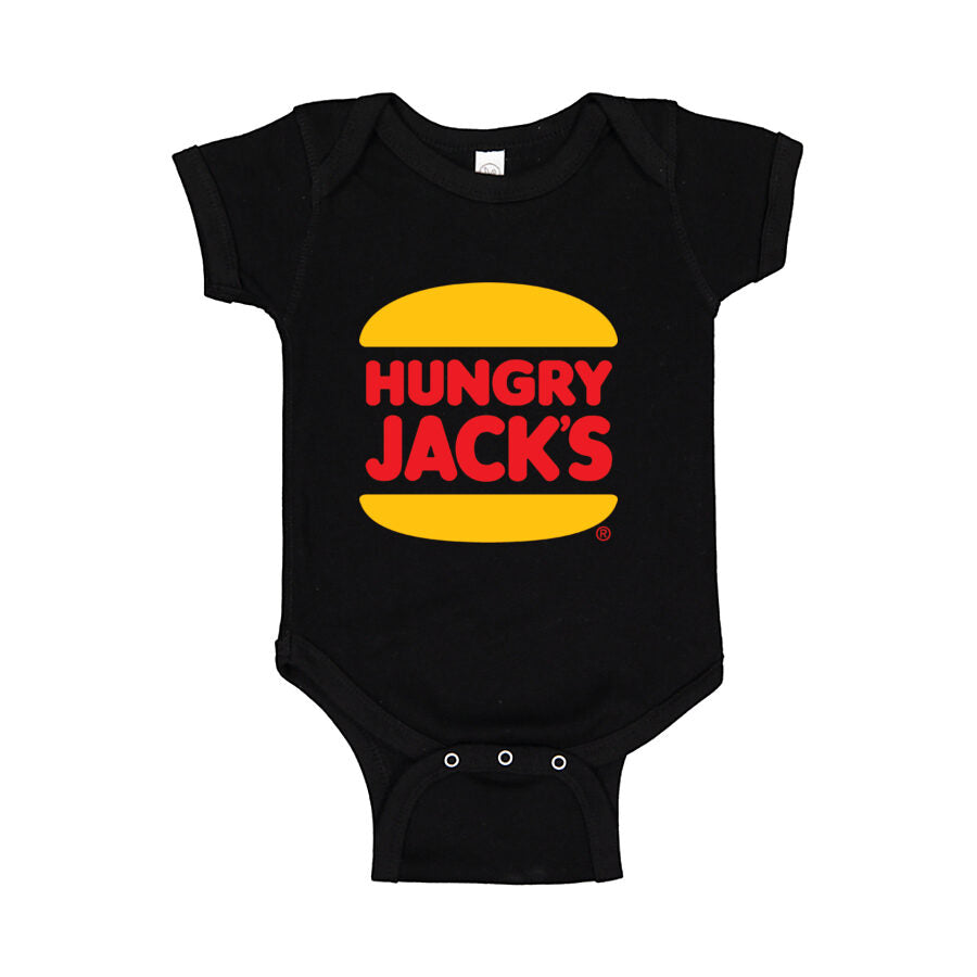 Hungry Jack's Baby Romper Onesie - Black