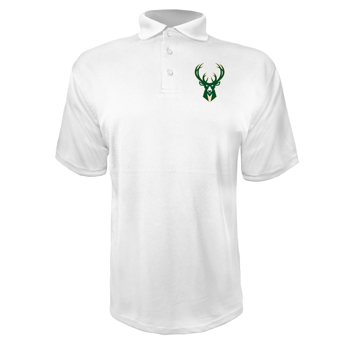 Milwaukee Bucks White polyester polo