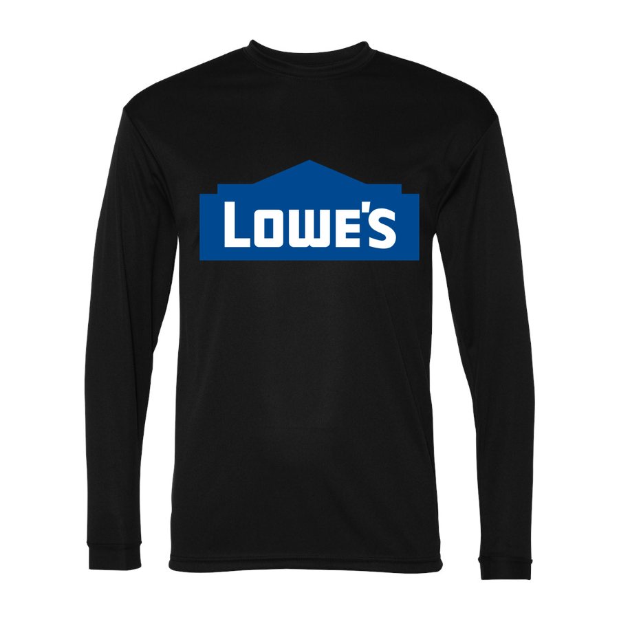 Men's Lowes Polyester Long Sleeve T-Shirt - Black