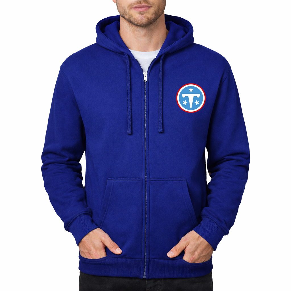 Men's Tennessee Titans Zipper Hoodie - Royal Blue
