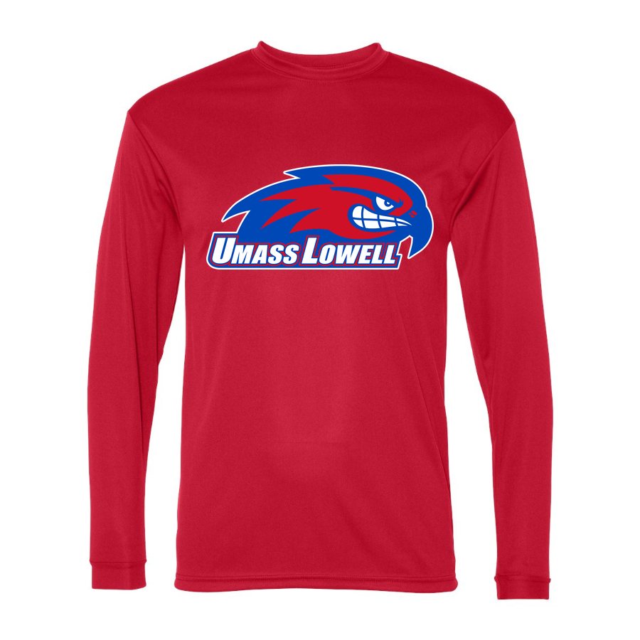 Men's UMass Lowell River Hawks Polyester Long Sleeve T-Shirt - Red